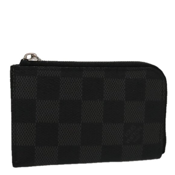 LOUIS VUITTON Damier Graphite Porte Monnaie Coin Purse N61237 LV Auth 93272V - Picture 1 of 14